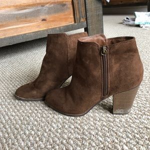 Size 10 Brown Heeled Ankle Boots